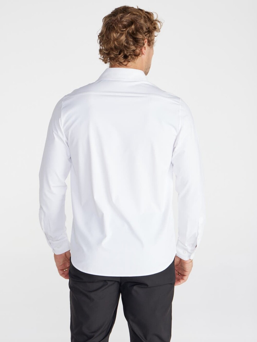 BYLT Men's White Long-Sleeve Button-Down Shirt - Picture 11 of 13